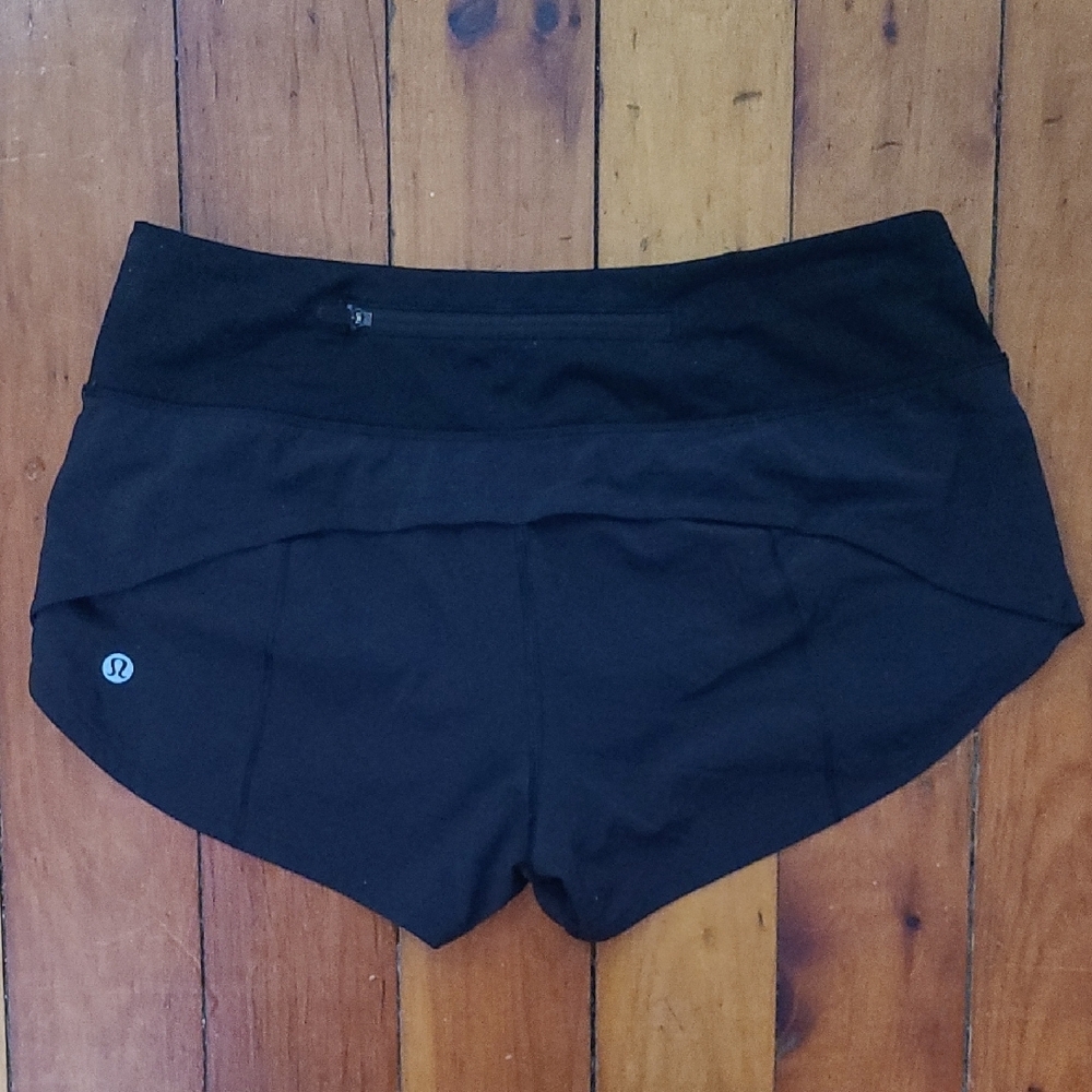 Lululemon Athletica Black Athletic Shorts Moisture-Wicking Lightweight EUC
